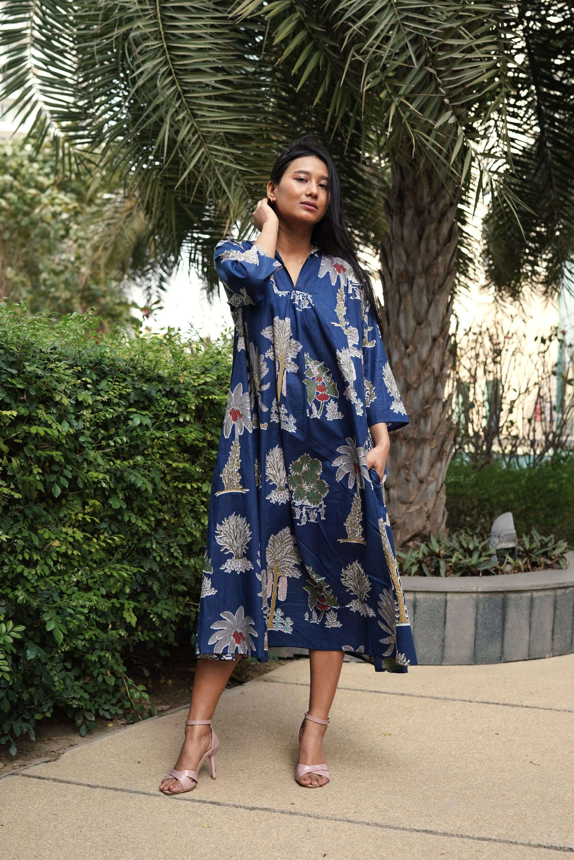 Blue Palm Sunday Dress – The Quince Life