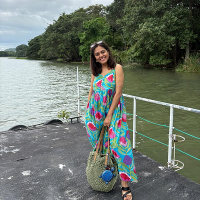 Waterlily teal dress