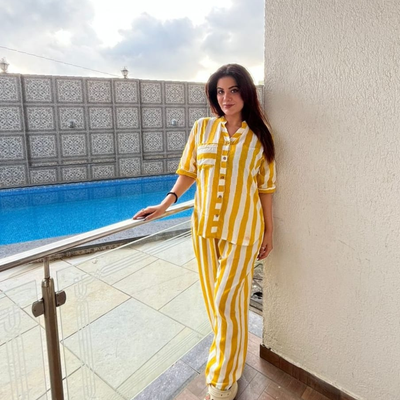 Lemonade stripes pj set