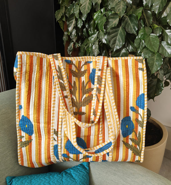 Poppy Sunshine Tote (with zipper)