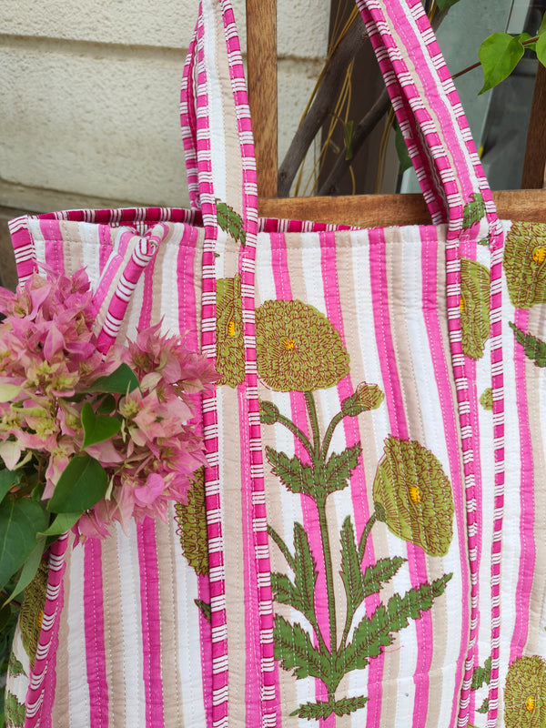 Poppy Playdate Pink Tote