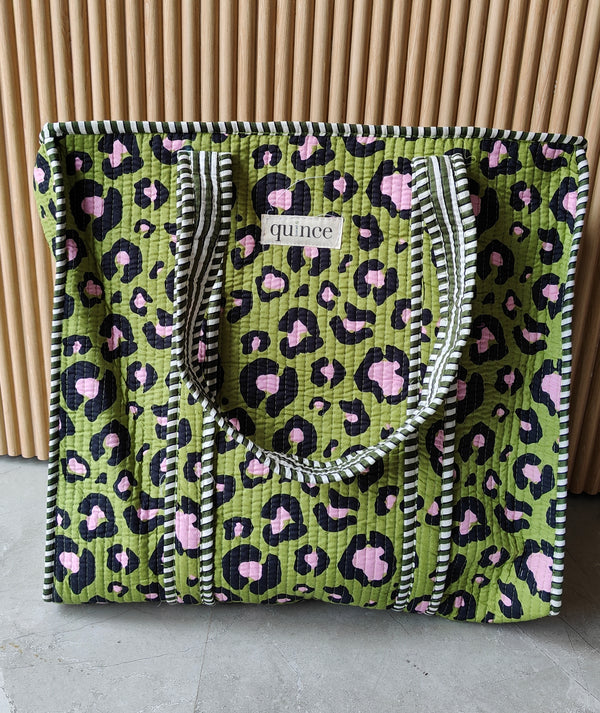 Spirit Animal Tote- Forest Green (With Zipper)