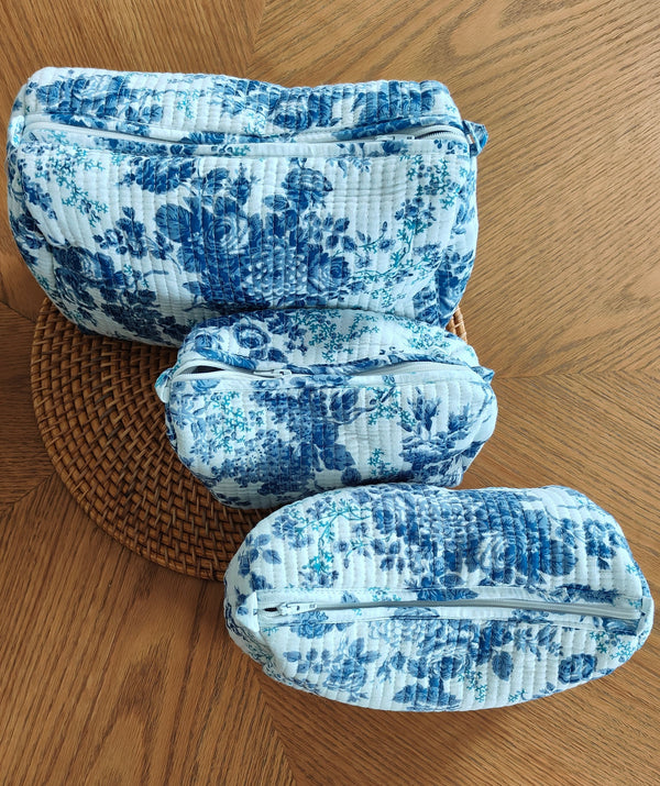 Blue Meadows Toiltetry Pouches (Set of 3)