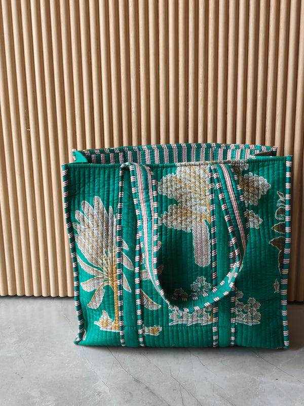Emerald Palm Tote