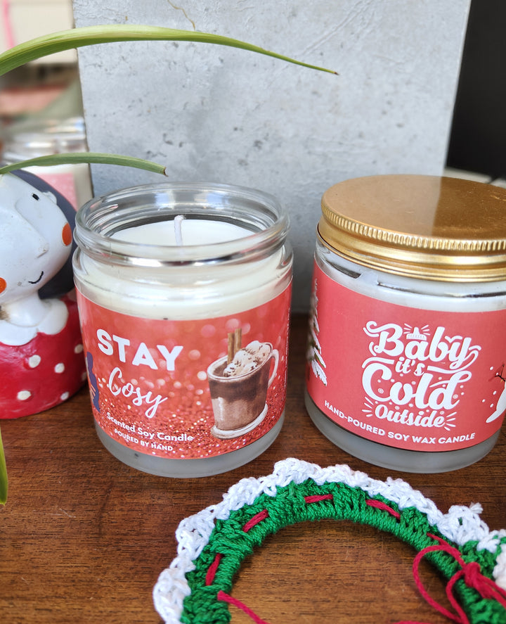 Soy Jar Candles Red (set of 2) The Quince Life