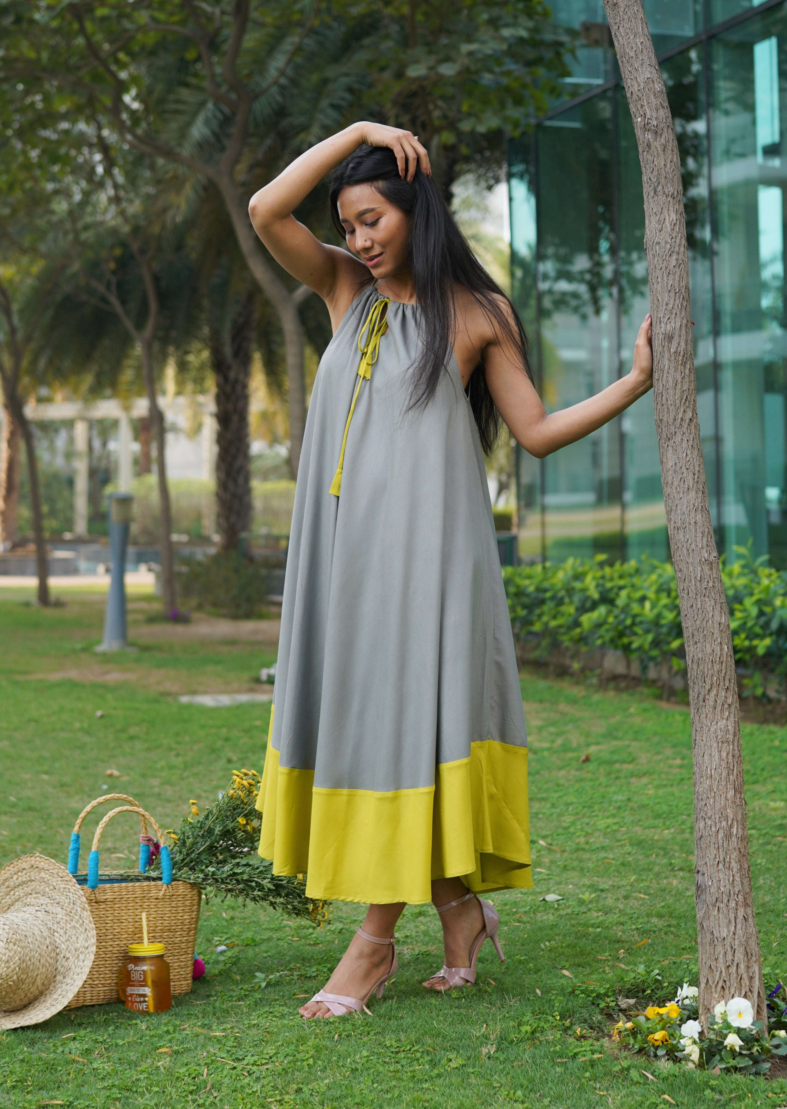 MILK SUN-KISSED dress Sunkissed & Sassy Colorblock Maxi Dress