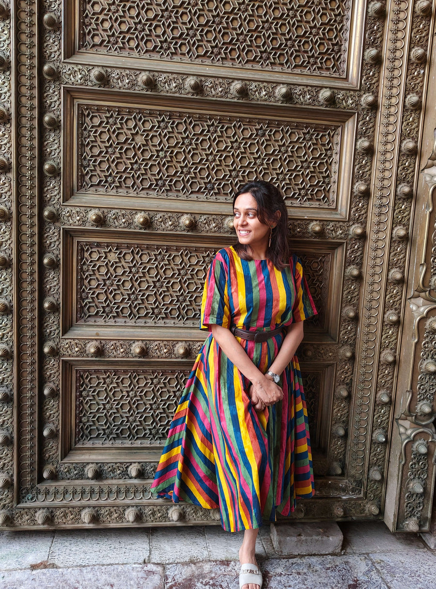 Rainbow Stripes Dress