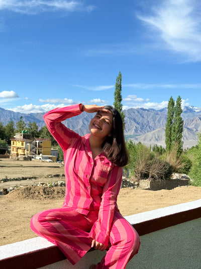 Cotton Candy Stripe Pj Set