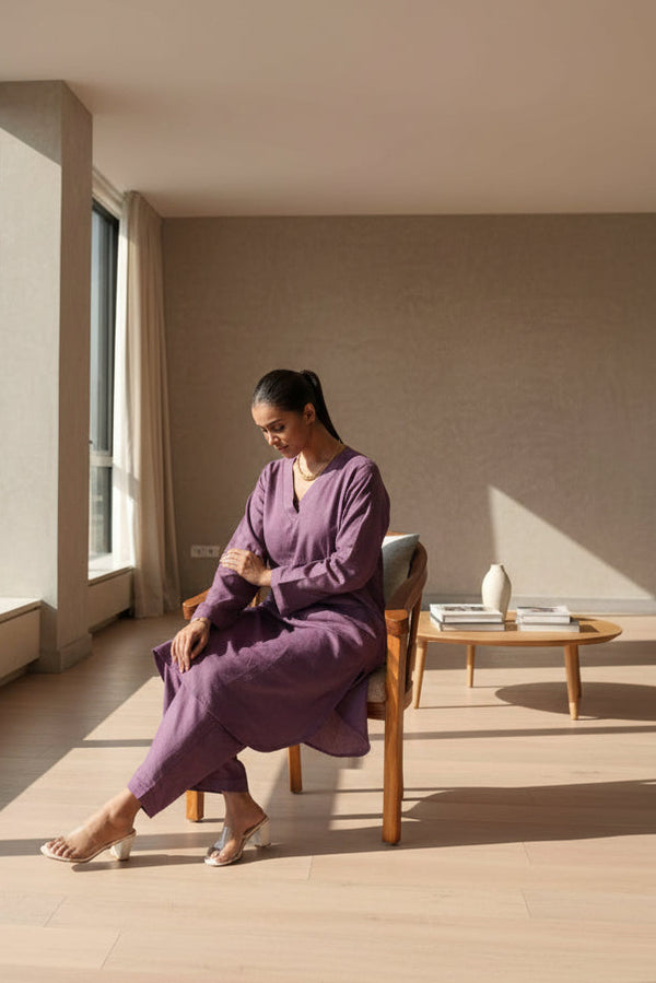 Mulberry Wine Corduroy Coord Set