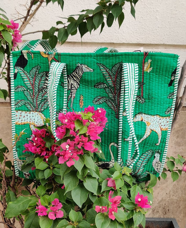 Jungle Joy Tote-Green