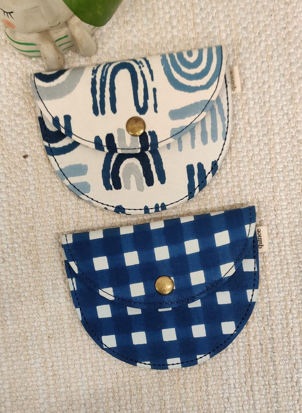 Blue Checks Mini Wallet (Set of 2) (Copy)