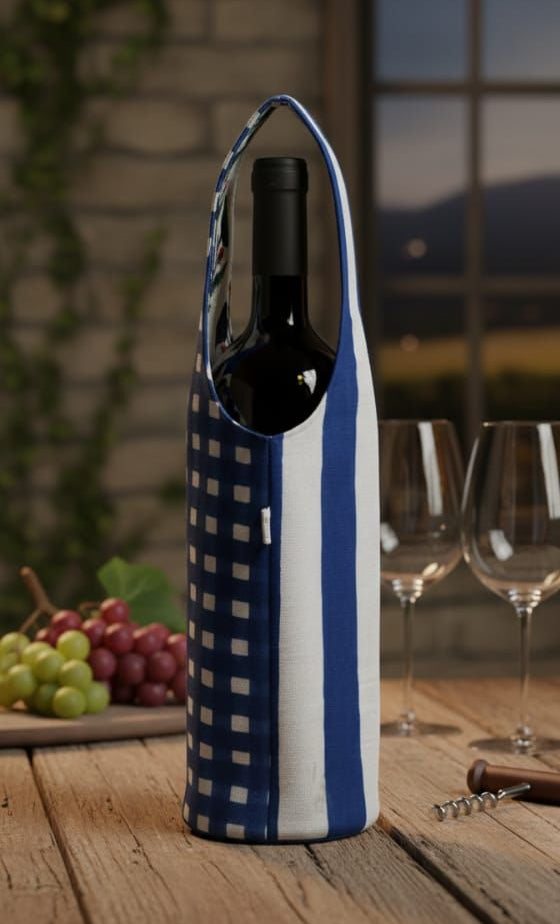 Nautical Stripe Wine Bottle Cover