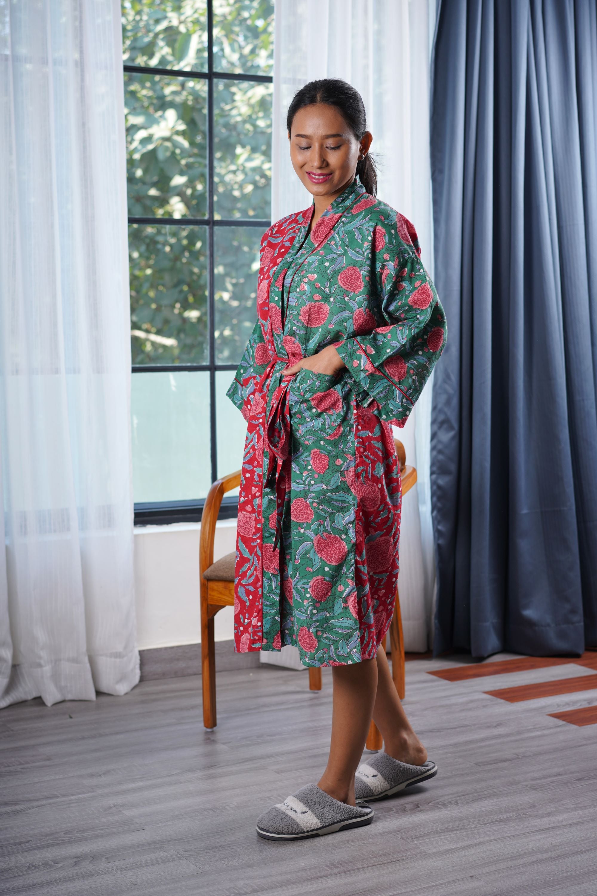 Bella Rose Half and Half Robe – The Quince Life