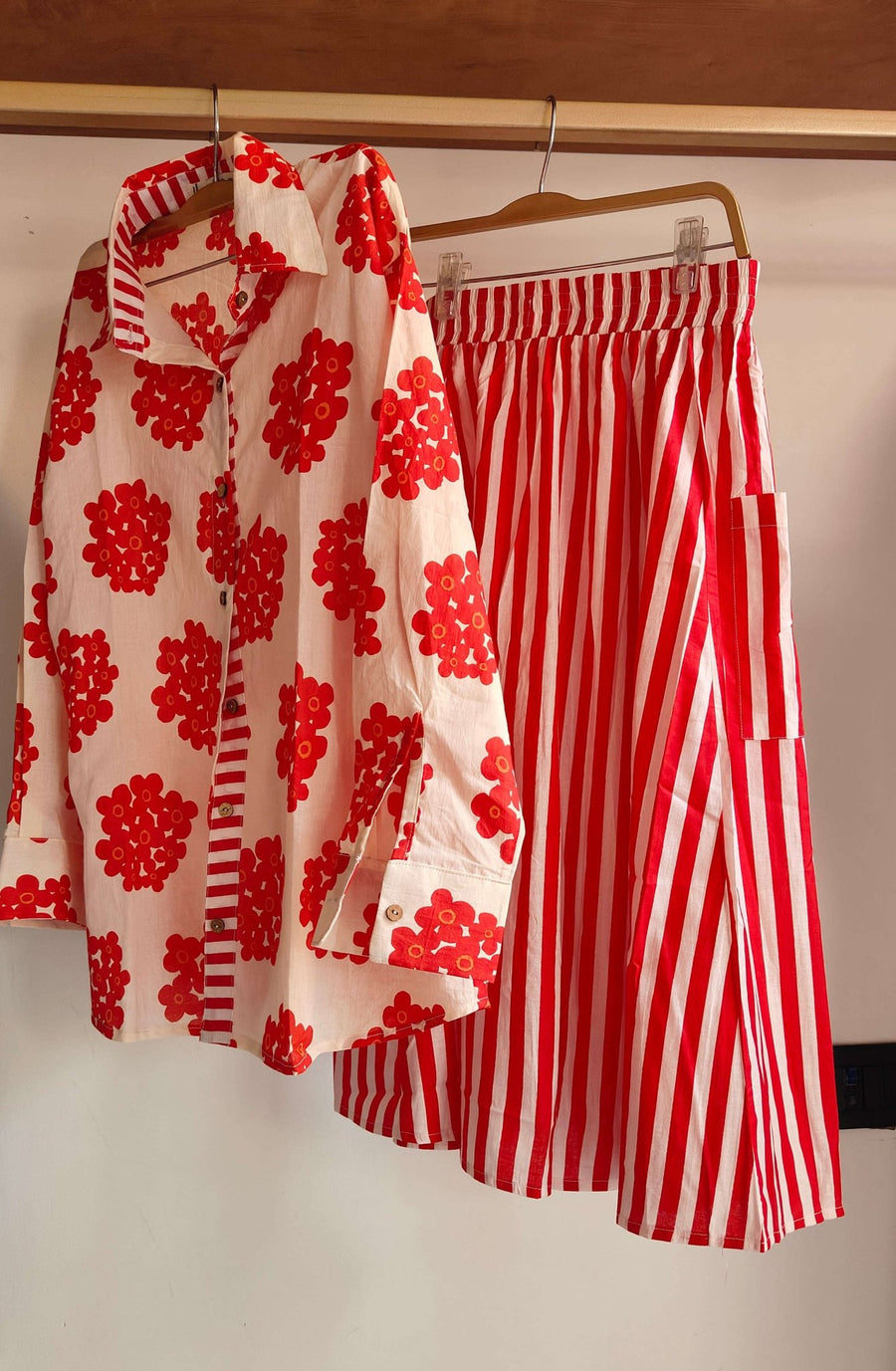 Heartbeat Stripes Skirt Set