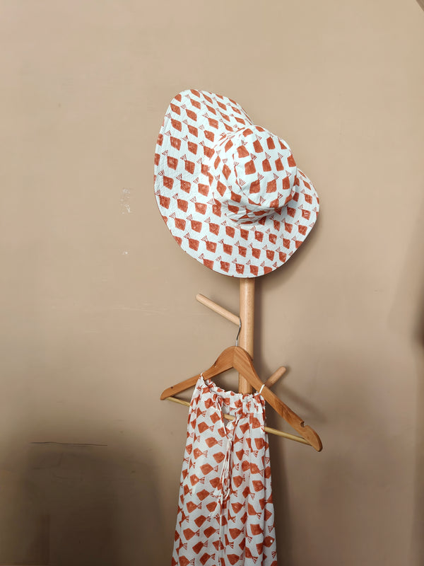 Fintastic Coral Reversible Beach Hat