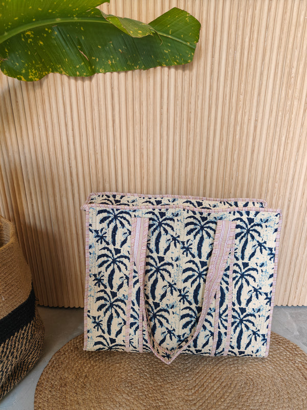 Coconut Tree Tote (With Zipper)