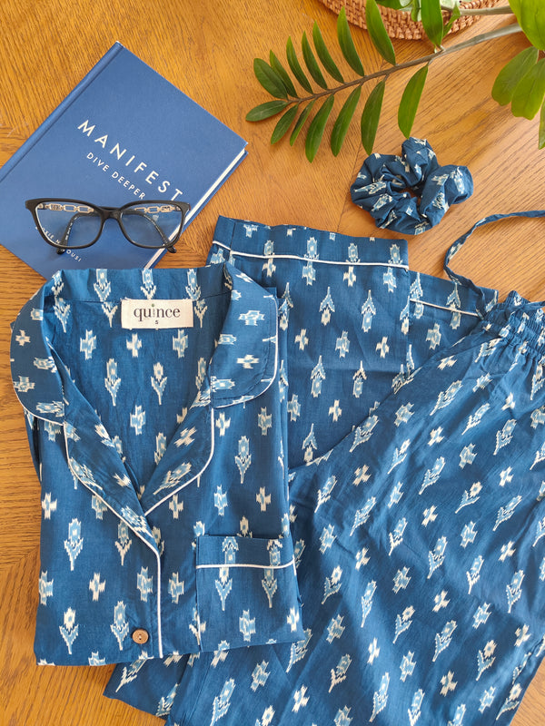 Ikat Indigo Pj Set