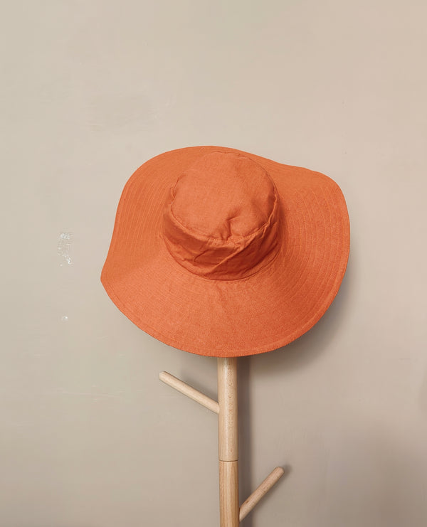 Tiger Fuchsia Orange Reversible Beach Hat