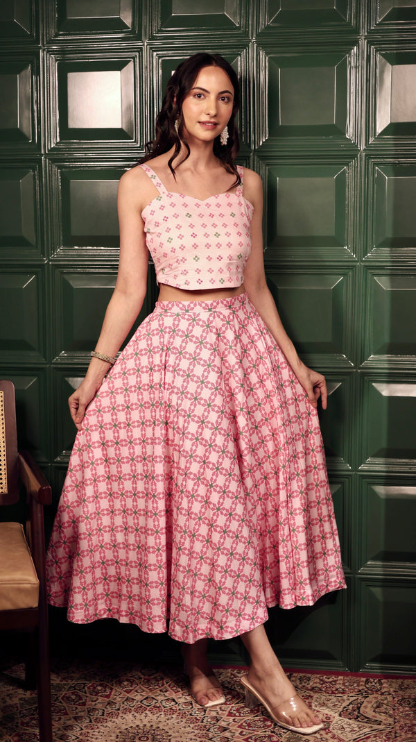 Aurora Blush Pink Skirt Set (Set of 2)