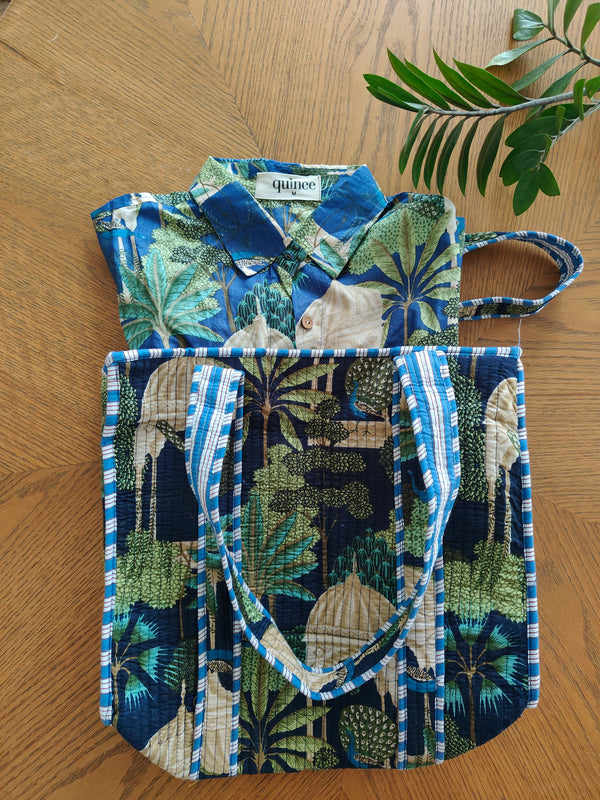 Mughal Garden Shirt with Tote