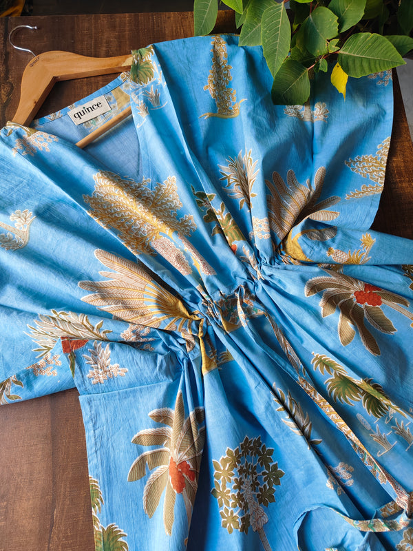 Coastal Sky Palm Kaftan