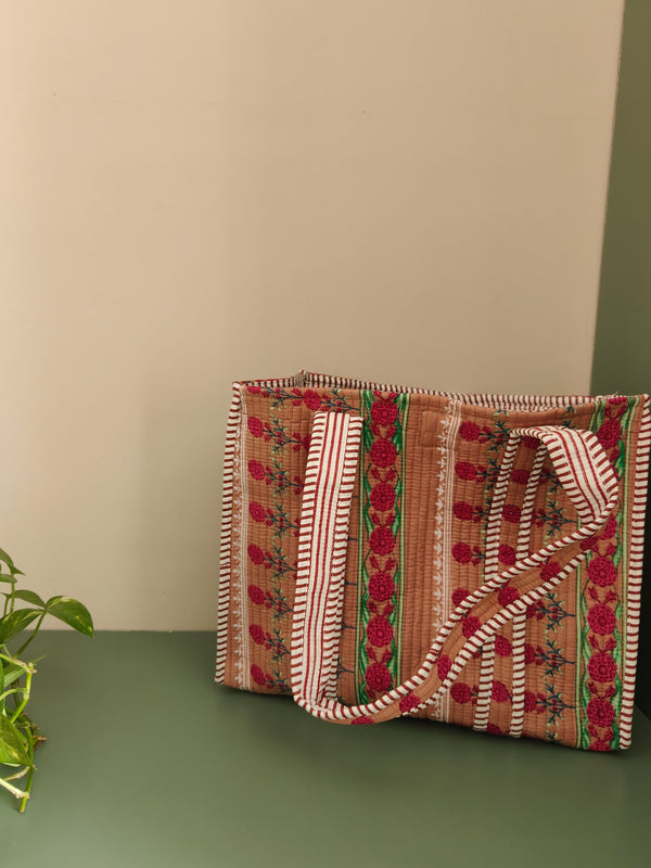 Indie Floral Pink Tote (Small)