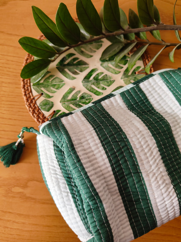 Christmas Stripes Toiletry Pouch (Single Pc)