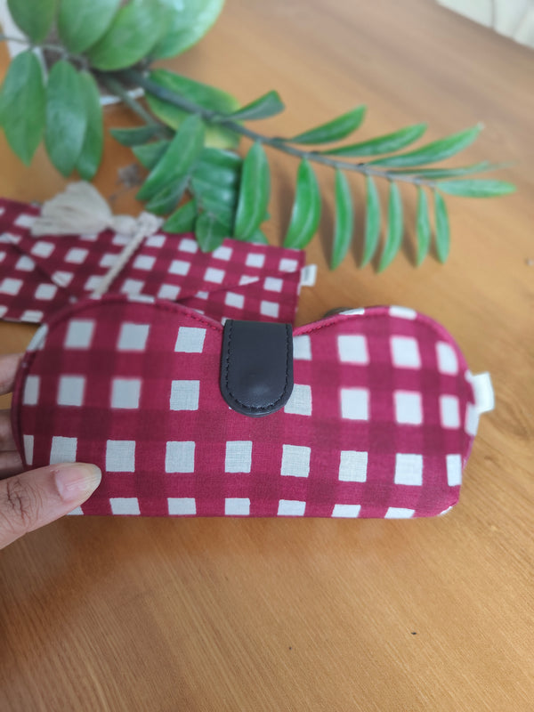 Cherry Checks Eyewear Case