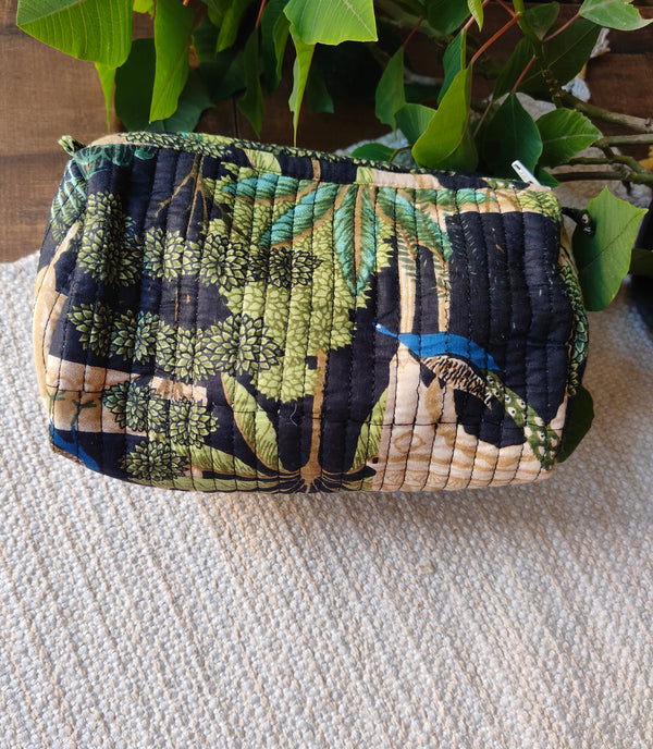 Mughal Garden BlackToiletry Pouch (Single Pc)