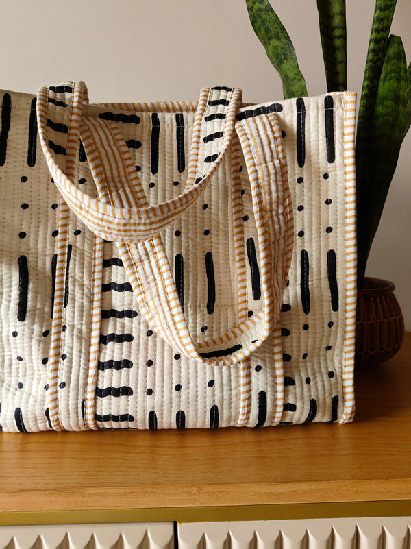Yin Yang Tote- White (Small)