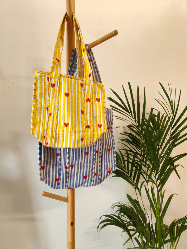 Heartbeat Yellow Mini Tote