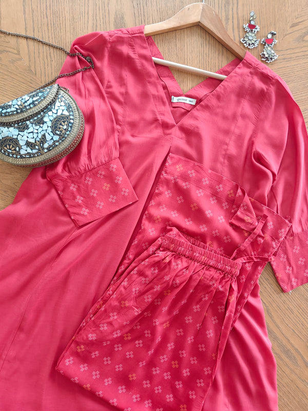 Scarlet Red Kurta Set