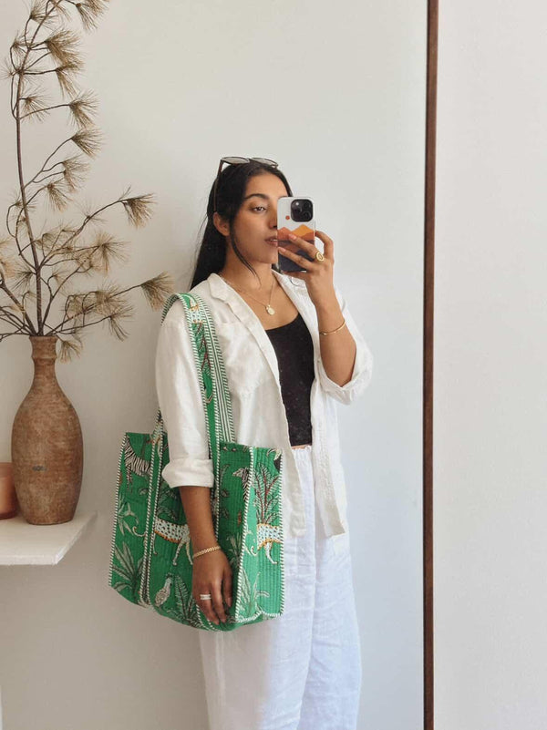Jungle Joy Tote-Green