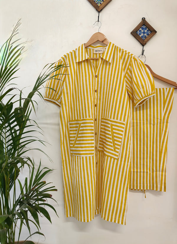 Lemon Stripe Coord set (Set of 2)