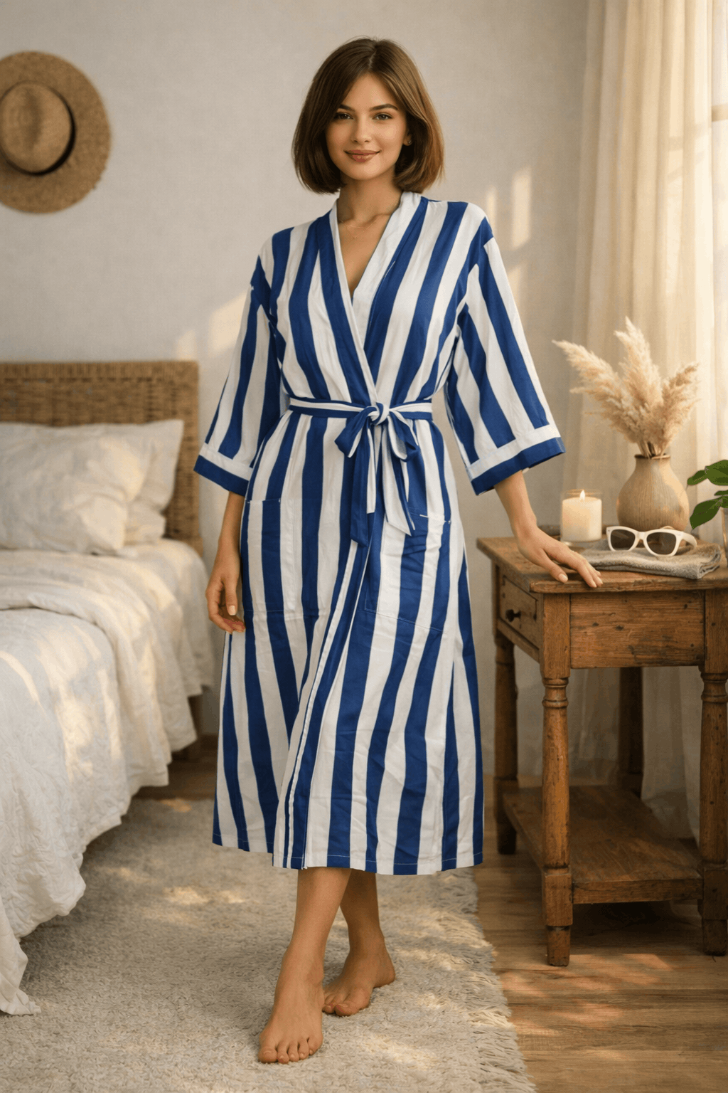 Nautical Stripes Robe – The Quince Life
