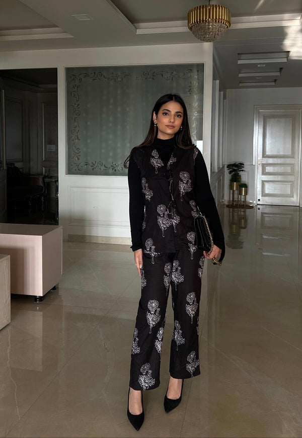 Rose Noir Black Coord Set