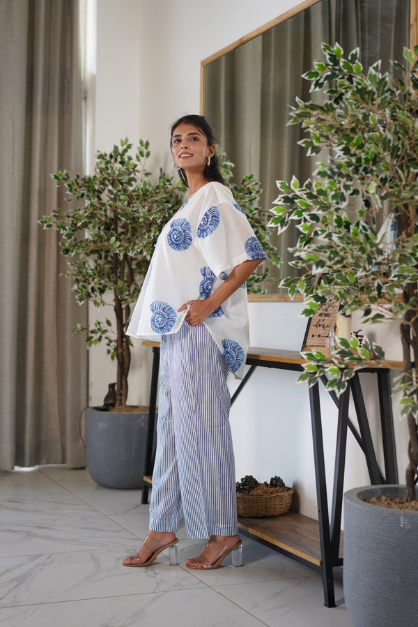 Sea Swirl Blue  Coord set (Set of 2)