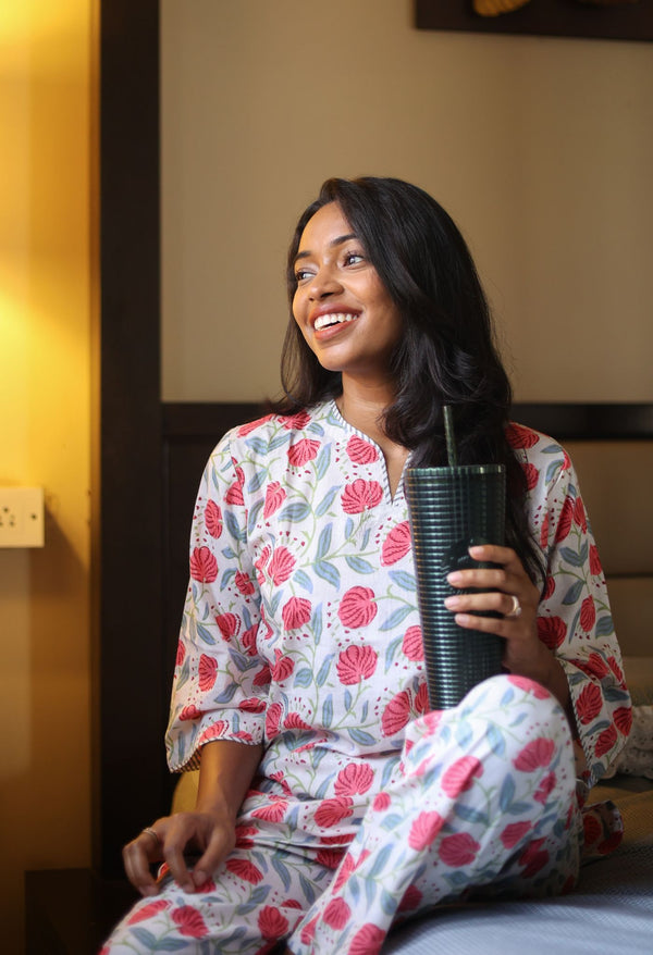 Dainty Daisy PJ Set (With Matching Scrunchy)