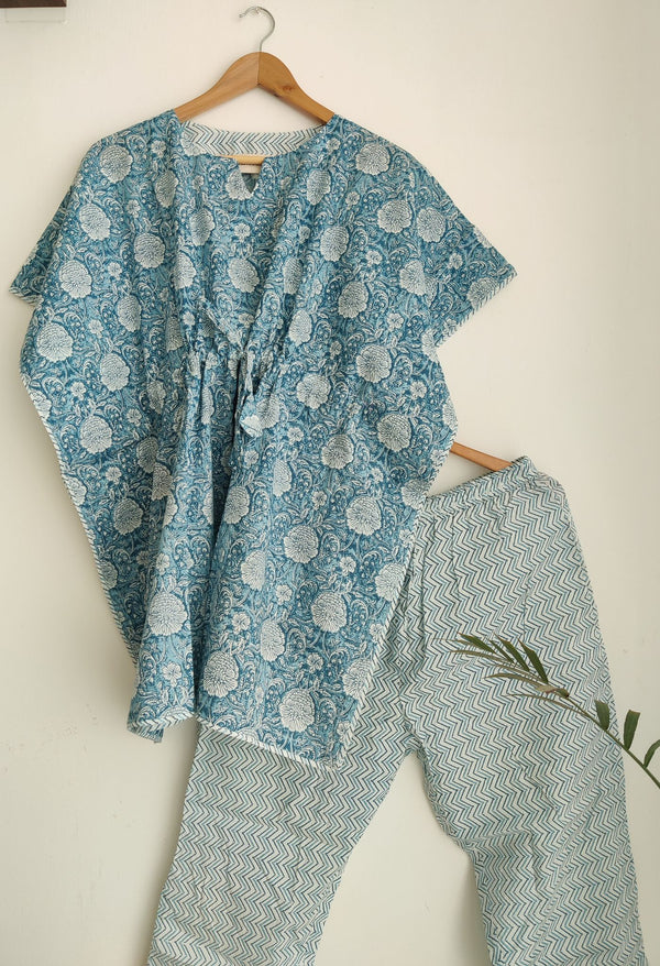 Dozing Dahlias Kaftan Pant Set