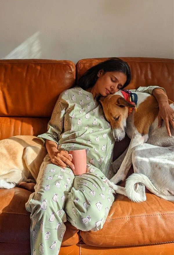 Racoon in my Cocoon PJ Set with Scrunchie