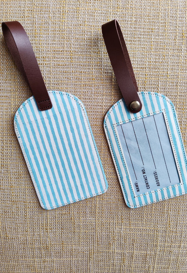 Striped Luggage Tags