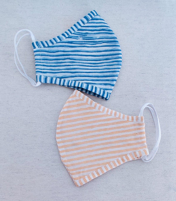 Striped assorted set of 2 mask
