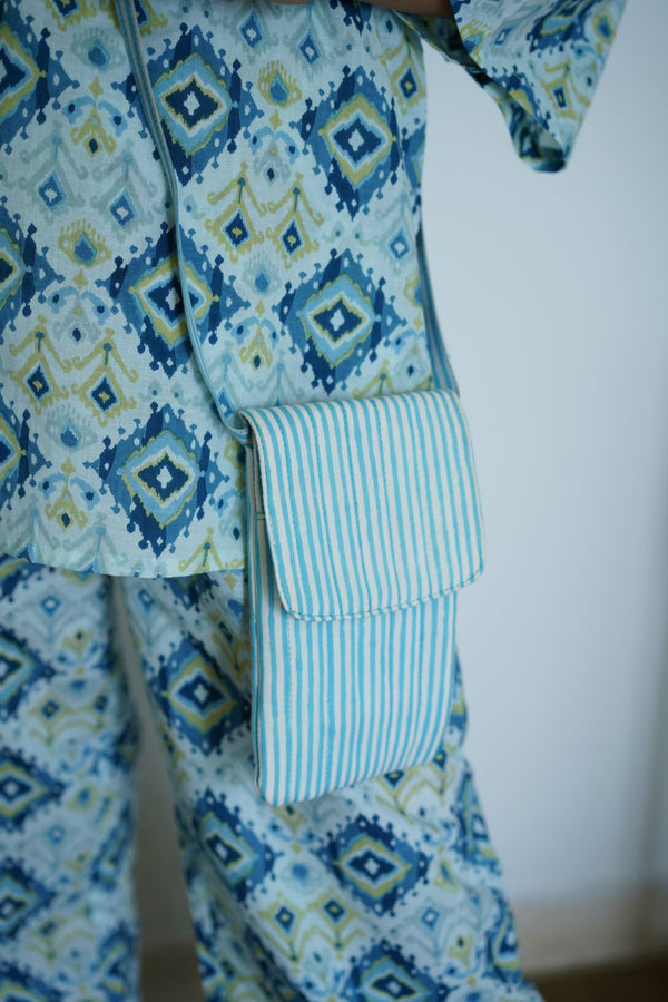 Striped Mobile & Money Sling