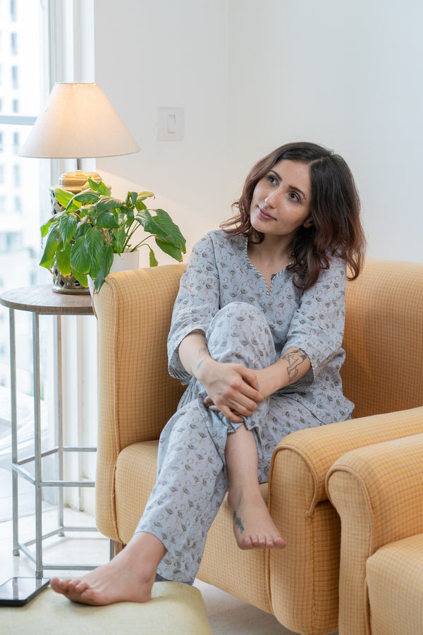 Sleepy Flamingo- Pajama Set with eye mask